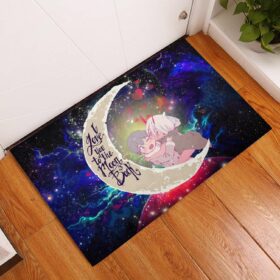 Tapis Darling In The Franxx Hiro And Zero Two Love You To The Moon Galaxy Back Doormat Home Decor