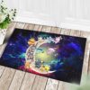 Tapis Eevee Evolution Pokemon Love You To The Moon Galaxy Back Doormat Home Decor