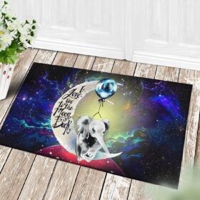 Tapis Elephant Love You To The Moon Galaxy Back Doormat Home Decor