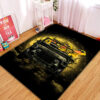 Tapis Funny Ducks Drive Ride Jeep Funny Anime Moonlight Halloween Rug Carpet Rug Home Room Decor