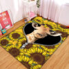Tapis Giraffe Sunflower Zipper Rug Carpet Rug Home Room Decor