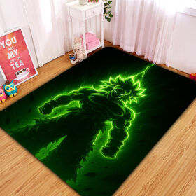 Tapis Broly Dragon Ball Green Light Carpet Rug Home Room Decor