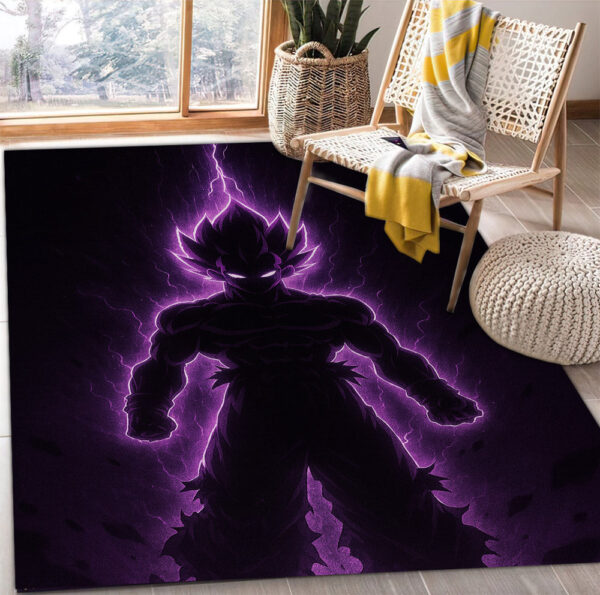 Tapis Goku Dragon Ball Purple Light Carpet Rug Home Room Decor