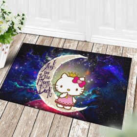 Tapis Hello Kitty Love You To The Moon Galaxy Back Doormat Home Decor