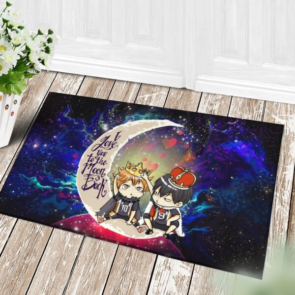 Tapis Hinata And Tobio Haikyuu Love You To The Moon Galaxy Back Doormat Home Decor