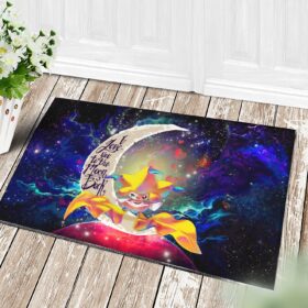 Tapis Jirachi Pokemon Love You To The Moon Galaxy Doormat Home Decor