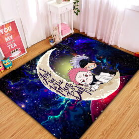 Tapis Jujutsu Kaisen Gojo Sakuna Chibi Anime Love You To The Moon Galaxy Carpet Rug Home Room Decor