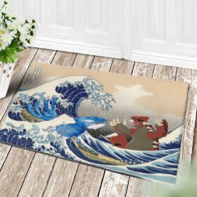 Tapis Kyogre Vs Groudon The Great Wave Japan Pokemon Doormat Home Decor