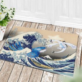 Tapis Lugia Vs Kyogre The Great Wave Japan Pokemon Doormat Home Decor