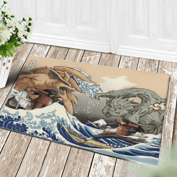 Tapis Madara Vs Hashirama The Great Wave Japan Doormat Home Decor