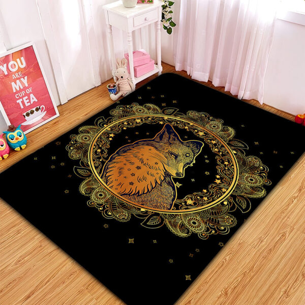 Tapis Mandala Fox Rug Carpet Rug Home Room Decor