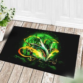 Tapis Mega X Rayquaza Pokemon Moonlight Doormat Home Decor