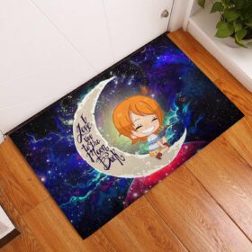 Tapis Nami One Piece Love You To The Moon Galaxy Back Doormat Home Decor
