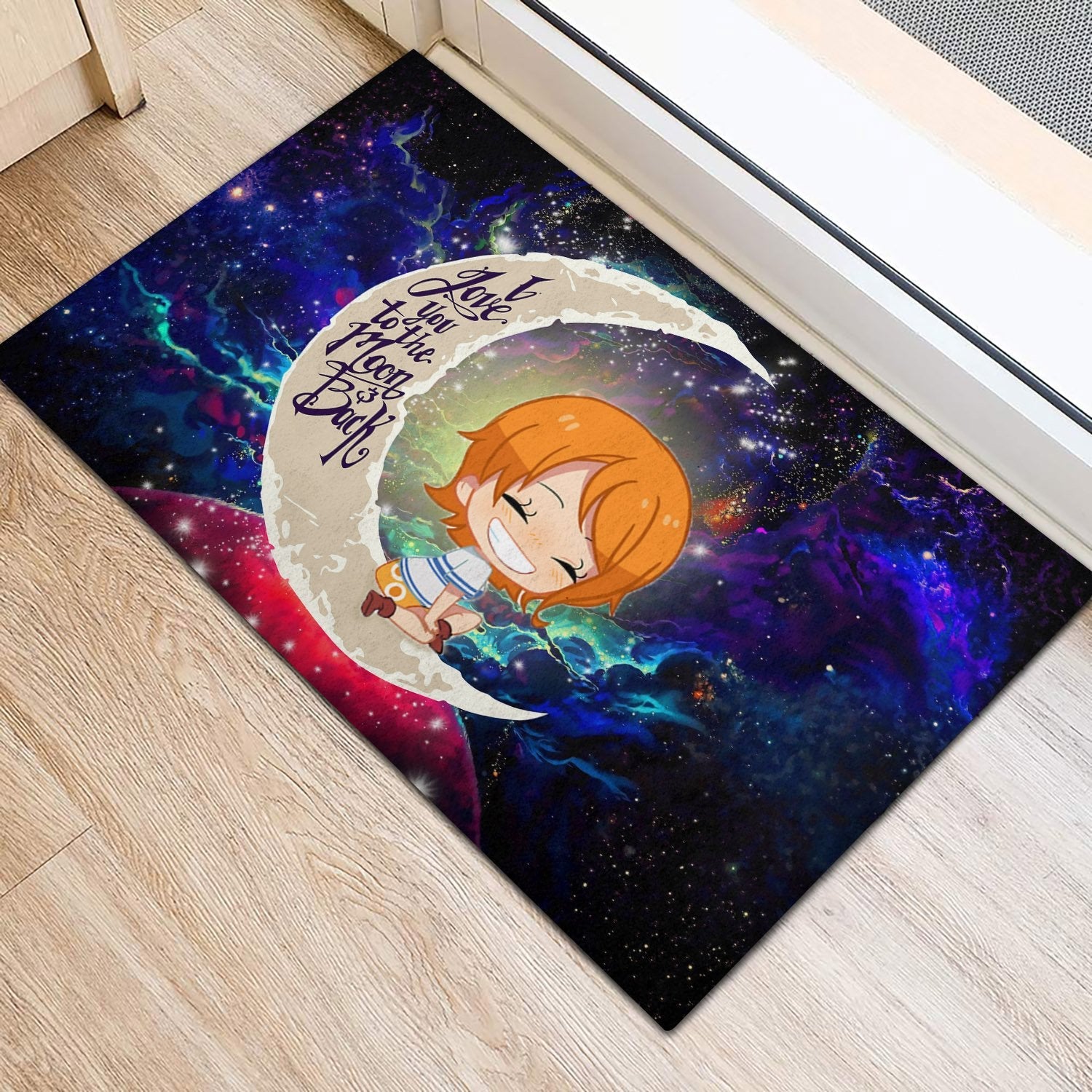 Tapis Nami One Piece Love You To The Moon Galaxy Back Doormat Home Decor – Image 2