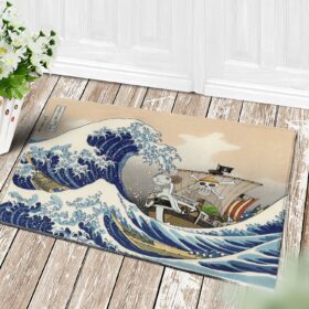 Tapis One Peace Anime The Great Wave Japan Doormat Home Decor