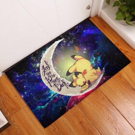 Tapis Pikachu Pokemon Sleep Love You To The Moon Galaxy Back Doormat Home Decor