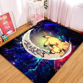 Tapis Pikachu Pokemon Sleep Love You To The Moon Galaxy Carpet Rug Home Room Decor