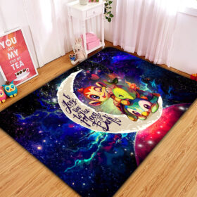 Tapis Piplup Turtwig And Chimchar Gen 4 Love You To The Moon Galaxy Rug Carpet Rug Home Room Decor