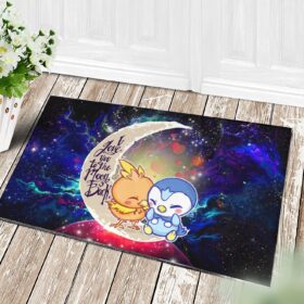 Tapis Pokemon Torchic Piplup Love You To The Moon Galaxy Doormat Home Decor