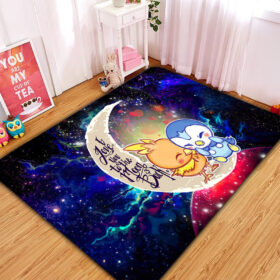 Tapis Pokemon Torchic Piplup Love You To The Moon Galaxy Rug Carpet Rug Home Room Decor