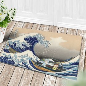 Tapis Rick And Morty The Great Wave Japan Doormat Home Decor