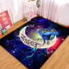 Tapis Rio Blu and Jewel Love You To The Moon Galaxy Rug Carpet Rug Home Room Decor