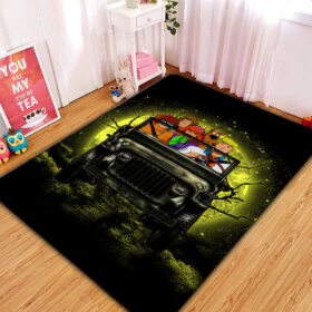 Tapis Scooby Doo Ride Jeep Funny Anime Moonlight Rug Carpet Rug Home Room Decor