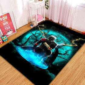 Tapis Blue Spider Man Black Suit No Way Home Moonlight Area Carpet Rug Home Decor Bedroom Living Room Decor