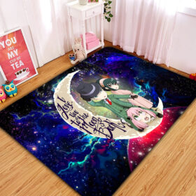 Tapis Spy X Family Love You To The Moon Galaxy Rug Carpet Rug Home Room Decor