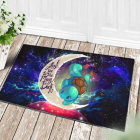 Tapis Squirtle Pokemon Love You To The Moon Galaxy Doormat Home Decor