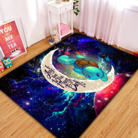 Tapis Squirtle Pokemon Love You To The Moon Galaxy Rug Carpet Rug Home Room Decor