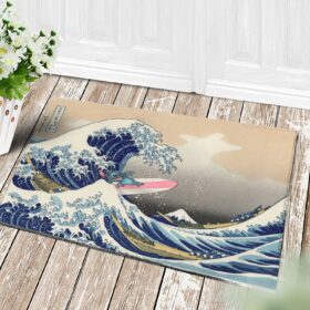 Tapis Stitch The Great Wave Japan Doormat Home Decor