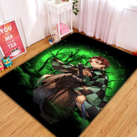 Tapis Tanjiro Demon Slayer Moonlight Area Carpet Rug Home Decor Bedroom Living Room Decor