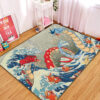 Tapis Red Vs Blue Gyarados Pokemon The Great Wave Japan Carpet Rug Home Room Decor