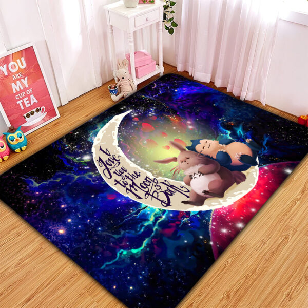 Tapis Totoro Ghibli Snorlax Pokemon Love You To The Moon Galaxy Rug Carpet Rug Home Room Decor