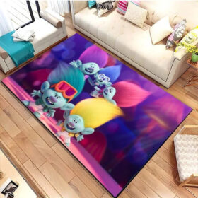 Tapis Trolls Band Together Poppy Graphic Carpet Living Room Bedroom Sofa Rug Door Mat Kitchen 04