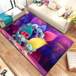 Tapis Trolls Band Together Poppy Graphic Carpet Living Room Bedroom Sofa Rug Door Mat Kitchen 04