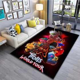 Tapis Trolls Band Together Poppy Graphic Carpet Living Room Bedroom Sofa Rug Door Mat Kitchen 06