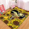 Tapis Turtle Sunflower Zipper Rug Carpet Rug Home Room Decor