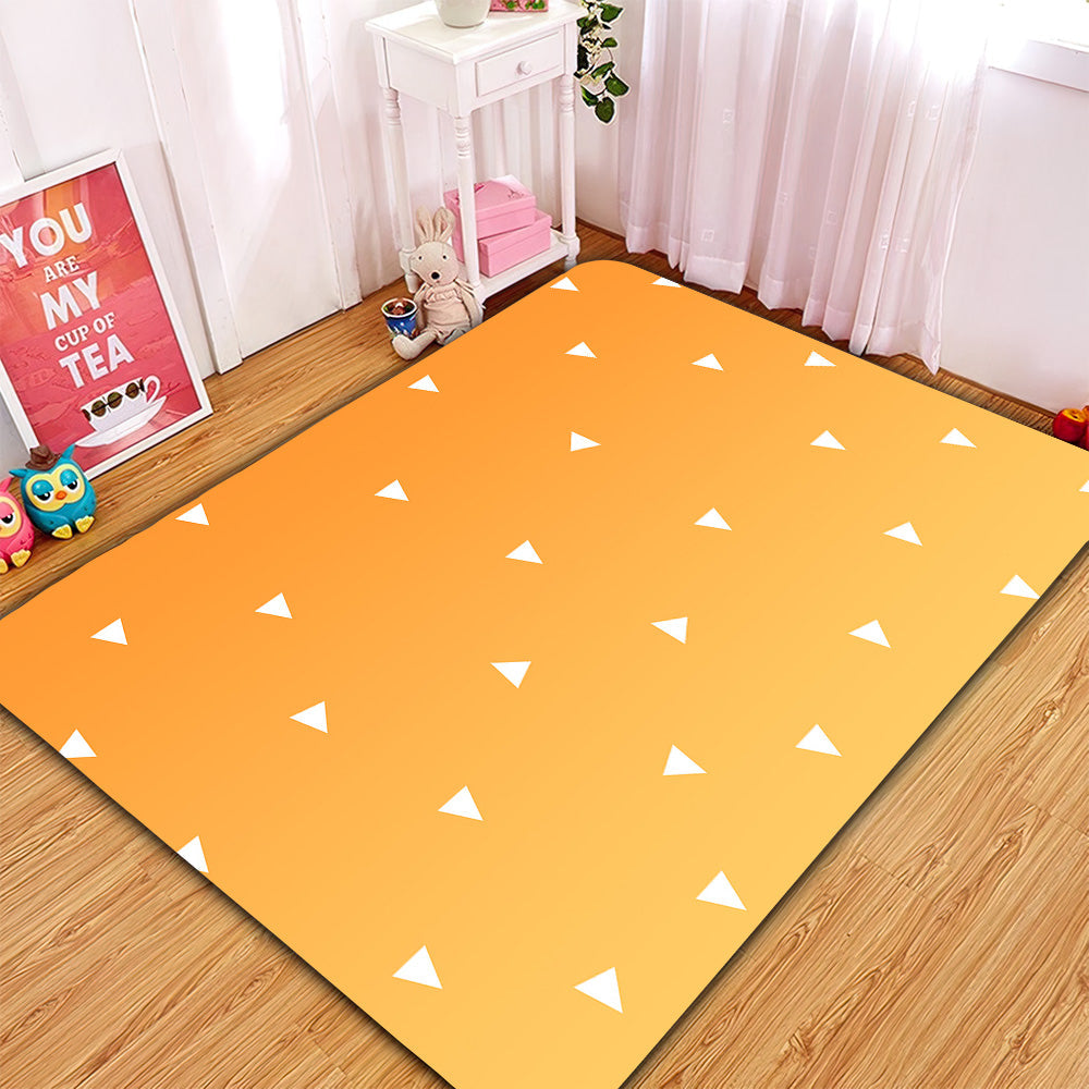 Tapis Agatsuma Zenitsu Classic Thunder Pillar Pattern Demon Slayer Kimetsu No Yaiba Carpet Rug Home Room Decor