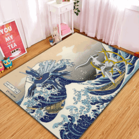 Tapis Arceus Vs Dialga Pokemon The Great Wave Carpet Rug Home Room Decor