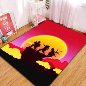 Tapis Demon Slayer Kimetsu No Yaiba Sunset Rug Carpet Rug Home Room Decor