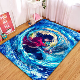 Tapis Water Breathing Giyu Demon Slayer Anime Carpet Rug Home Room Decor