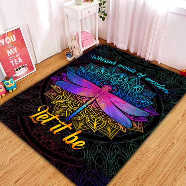 Tapis Dragonfly Mandala Let It Be Rug Carpet Rug Home Room Decor