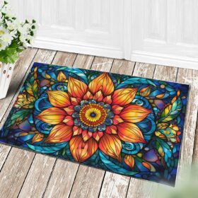 Tapis Flower Staned Glass Doormat Home Decor