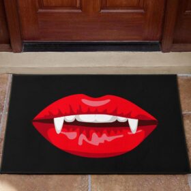 Tapis Lady Vampire Red Slip Horror Funny Doormat