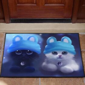Tapis Cute Cat Digital Art Doormat