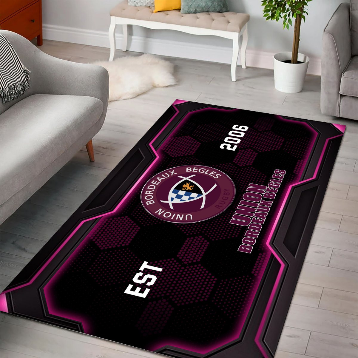 Tapis Rugby Union Bordeaux Begles DDQRUG110394 – Image 2