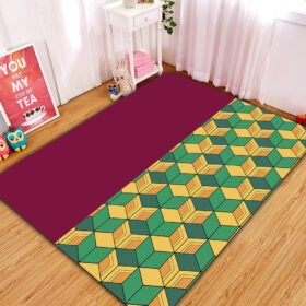 Tapis Giyu Tomioka Classic Pattern Demon Slayer Kimetsu No Yaiba Carpet Rug Home Room Decor