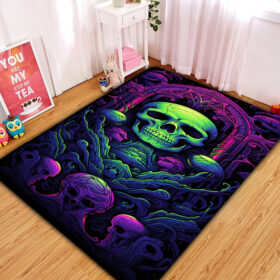 Tapis God Rider Skull Carpet Rug Home Room Decor